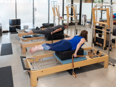 Pilates tower apparatus at the Denver studio