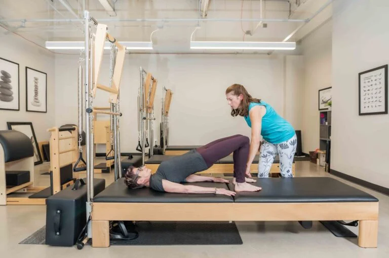 Private Pilates session on the reformer in Denver